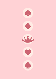 Pink red heart square peach
