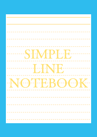SIMPLE YELLOW LINE NOTEBOOK-BLUE-GREEN
