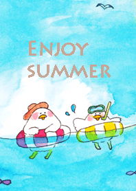 Enjoy summer  泳ぐ鳥さん