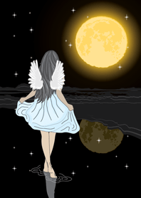 angel and the moon II