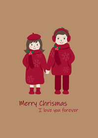 散歩に行きましょう˙クリスマス（奶茶色）