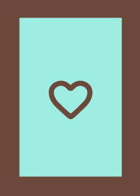 mint gureen heart Light green