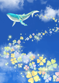 Flying whale carrying happiness 7