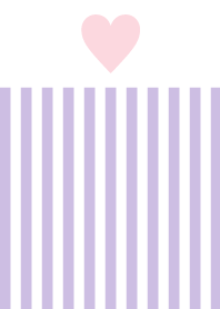 Purple stripes & pink heart.