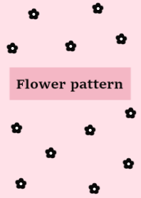 flower pattern :pinkblack