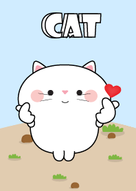 Emotions Cute White Cat Theme
