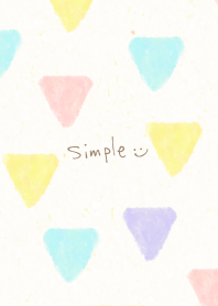 Watercolor pastel triangle 23 from Japan