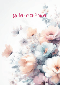 Watercolor-White Flower 93
