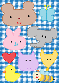 (animal x yellow blue check)