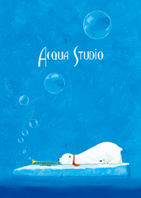 絵本から飛び出した音楽を奏でるシロクマ