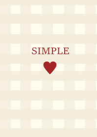 SIMPLE HEART -check red-