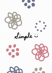 Handwritten flower polka-dot Japan