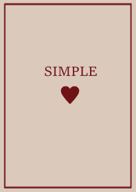 SIMPLE HEART =vintage red=