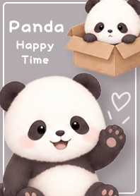 Greige Happy Rolling Panda