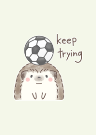 Hedgehog and Soccer -green-