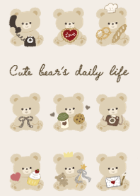Cute bear's daily life