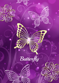 Fortune rise !? Purple Light Butterfly !