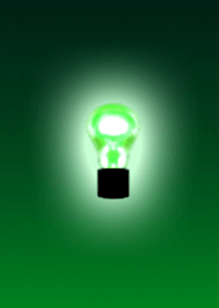 Green light bulb