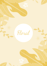 Hand Drawn Floral Citrine