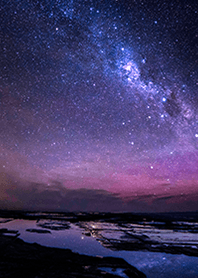 神秘的な紫の星空✨
