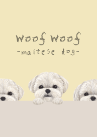 Woof Woof - Maltese dog - CREAM YELLOW