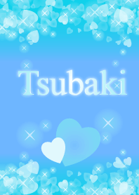 【つばき】運気UP!幸せのハート青ブルー