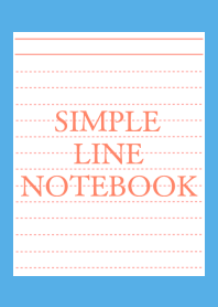 SIMPLE ORANGE LINE NOTEBOOK-BLUE