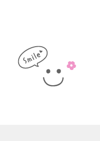 スマイルお花<ホワイト>