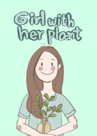 Girl with her plants