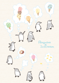 ペンギンとアイスクリーム