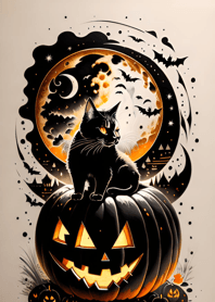 cat halloween 7E2371