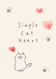 簡單的 貓 心 淺褐色的