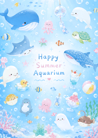 blue Happy Summer Aquarium