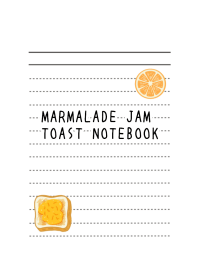 MARMALADE JAM TOAST NOTEBOOK-WHITEj