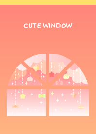 かわいい窓の着せかえ 黄色