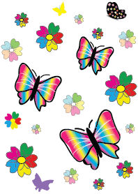 butterflies and flowers th