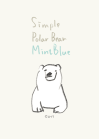 simple Polar Bear - Mint Blue -