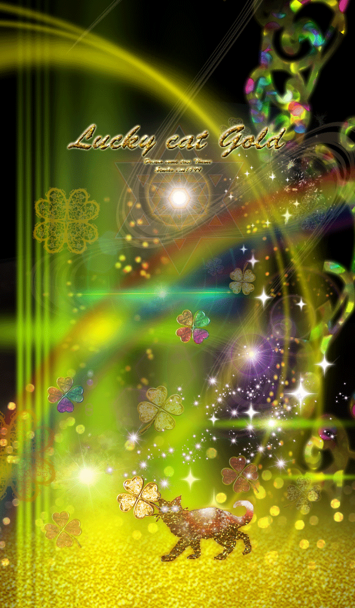 운기 상승 고양이 Lucky cat Gold