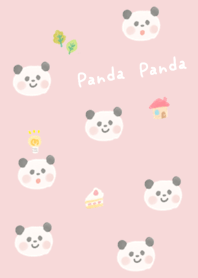 pale pink and watercolor panda