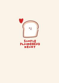 simple Plain bread heart beige.