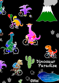 Dinosaur Paradise 12 Black(Bike Theme)