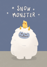 Snow monster is not alone_yellow bird