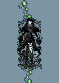 Gothic lolita fashion theme navyblue
