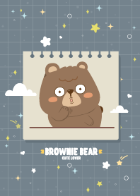 Brownie Bear Note Lover Gray