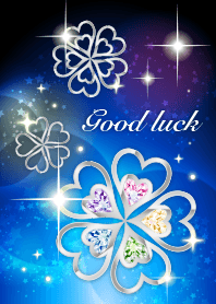 全運気上昇♥️銀色五つ葉クローバー