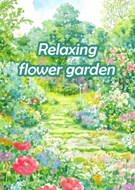 Relaxing flower garden