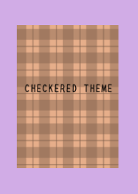 DUSTY ORANGE CHECKERED THEME/PURPLE