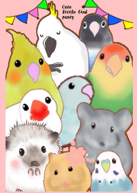 Cute little birds party