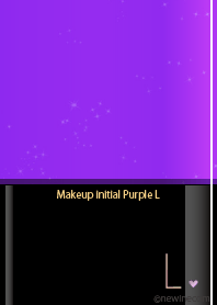 Makeup initial purple L.