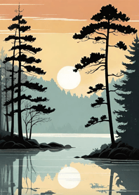 迷霧寧靜湖面 9aEcC5